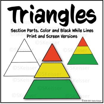 Preview of Triangle Shape Clip Art, Graphic Organizer, Screen and Print Versions