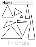 Triangle Tracing Worksheets & Teaching Resources | TpT