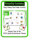 Triangle - Shape - Yes / No File Folder with PECS Icon Car