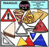 Triangle Shapes Clip Art Bundle {Educlips Clipart}