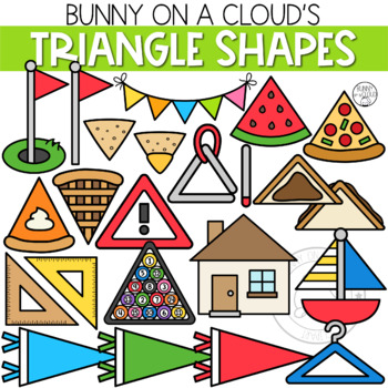 Triangle Shapes Clipart by Bunny On A Cloud by Bunny On A Cloud | TPT