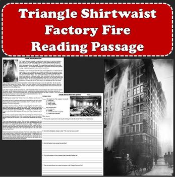 Preview of Triangle Shirtwaist Fire - Progressive Movement Era Passage (PDF and Digital)
