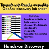 Triangle Side Lengths inequality theorem geostix- Lab sheet