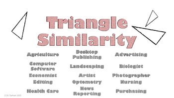 Preview of Triangle Similarity Career Poster