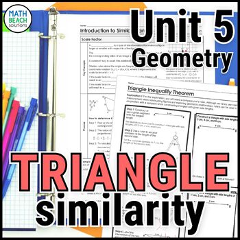 Preview of Triangle Similarity - Unit 5 - Texas Geometry Curriculum