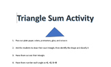 Triangle Sum Activity Worksheet : Geometry