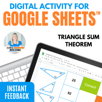 Preview of Triangle Sum Theorem Digital Activity for Google | Self-Checking
