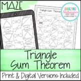 Triangle Sum Theorem Worksheet - Maze Activity