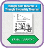Triangle Sum Theorem & Triangle Inequality Theorem - (Note