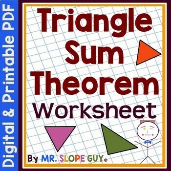Preview of Triangle Sum Theorem Worksheet