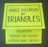 Triangle Sum Theorem and Exterior Angle Theorem Foldable -