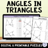 Triangle Sum and Exterior Angle Theorem Practice Activity