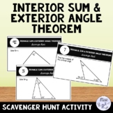 Triangle Sum and Exterior Angle Theorem Scavenger Hunt Activity