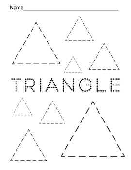 Triangle Tracing Page by Don't Lick The Desk | TPT