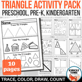 Triangle Worksheets Preschool, PreK, Kindergarten, Printab
