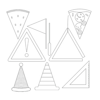 Triangle objects 2D Clip art (shapes) by ThinkingCaterpillars | TpT