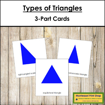 Preview of FREE Types of Triangles (3-Part Cards) Primary Geometry