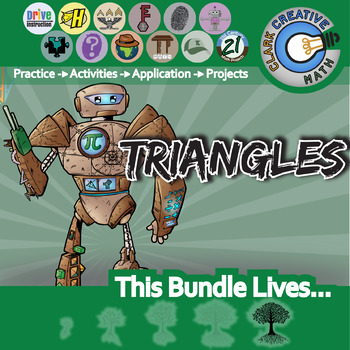 Preview of Triangles Unit Bundle - Geometry Curriculum - Distance Learning Compatible