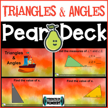 Preview of Triangles & Angles Sum Theorem Digital Activity for Pear Deck/Google Slides