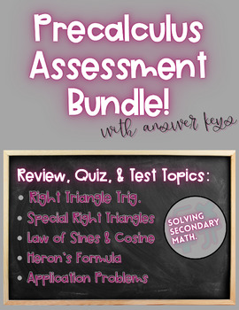 Preview of Triangles Assessment Bundle