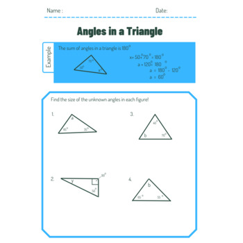 Preview of Triangles Basic Worksheet
