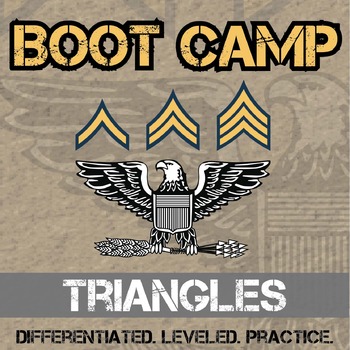 Preview of Triangles Boot Camp - Printable & Digital Differentiated Practice Activities