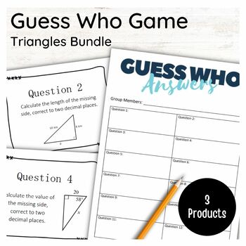 Preview of Triangles Guess Who Group Activity BUNDLE
