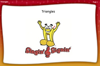 Preview of Triangles Lesson by Singin' & Signin'