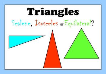 Preview of Triangles - Scalene, Isosceles or Equilateral