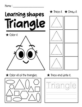 FREE Triangle Tracing Worksheets Printable - worksheetspack