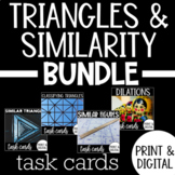 Triangles & Similarity Task Card Bundle PRINT & DIGITAL