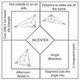 Triangles Special Segments, Centers - Frayer Model Puzzle 