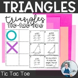 Triangles Tic Tac Toe TEKS 8.8d Math Game Activity Station