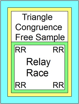 Preview of Triangles - Triangle Congruence RELAY RACE (Sample 1 page)