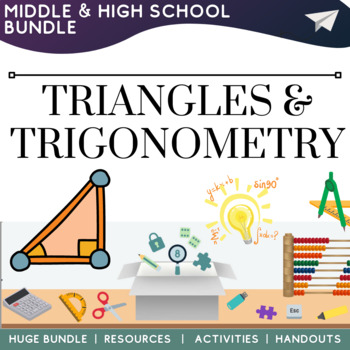 Preview of Triangles & Trigonometry Math Resources Activities