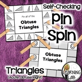 Triangles (acute, obtuse, right) - Self-Checking Math Cent