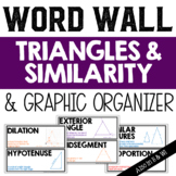 Triangles and Similarity Vocabulary Word Wall and Graphic 