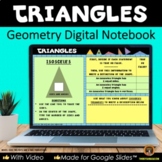 Triangles - Geometry Digital Notebook for Google Slides™