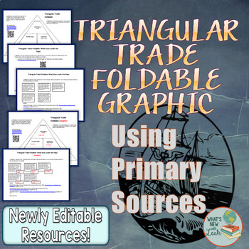 Preview of Triangular Trade Foldable Graphic Using Primary Sources