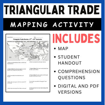 Preview of Triangular Trade Routes: Map Reading Activity