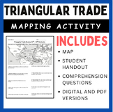 Triangular Trade Routes: Map Reading Activity