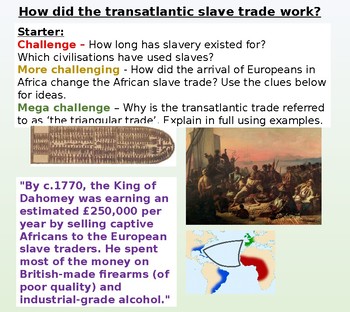 Preview of Triangular Trade Slavery