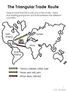 Triangular Trade Worksheets by Rockin Resources | TpT