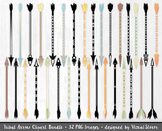 Tribal Arrow Clip Art Bundle, 32 Native American Arrows an