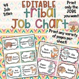 Tribal Boho Animal Job Chart EDITABLE & CUSTOMIZABLE