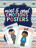 Mint & Coral Emotions Posters