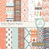 Tribal Digital Papers - Lovely Clementine