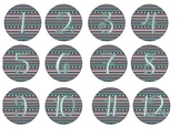 Tribal Numbered Circle Labels