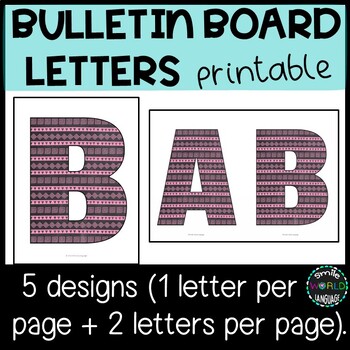 Printable Bulletin Board Letters A-Z a-z 0-9 - for classroom or