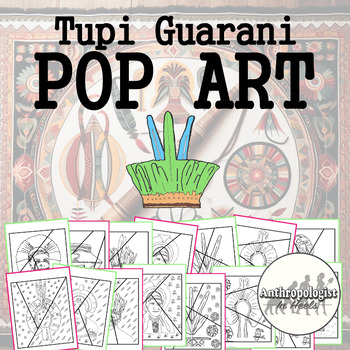 Preview of End of the Year Pop Art Coloring Pages| Tupi Guarani ☽⋆.༄